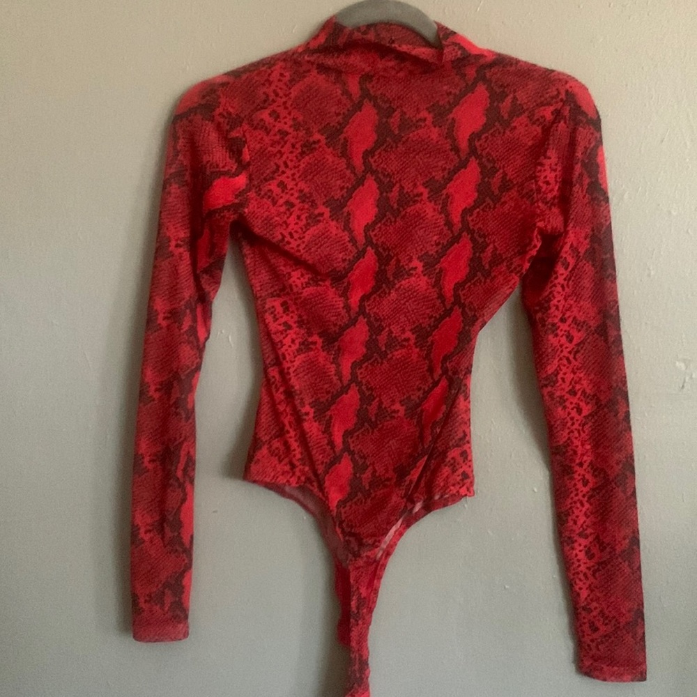 Red Reptile skin bodysuit